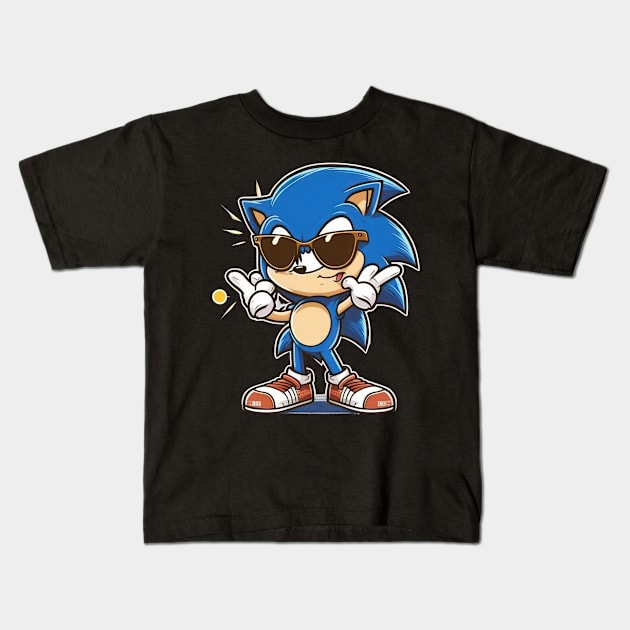 Having a blast with my happy and cute friends at Sonic Kids T-Shirt by Pixel Poetry